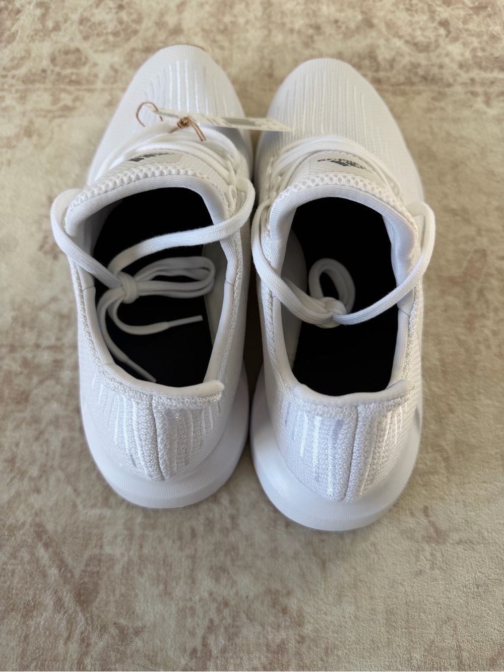 adidas Men’s White Athletic Running Shoes with Gum Outsole - Picture 3 of 5
